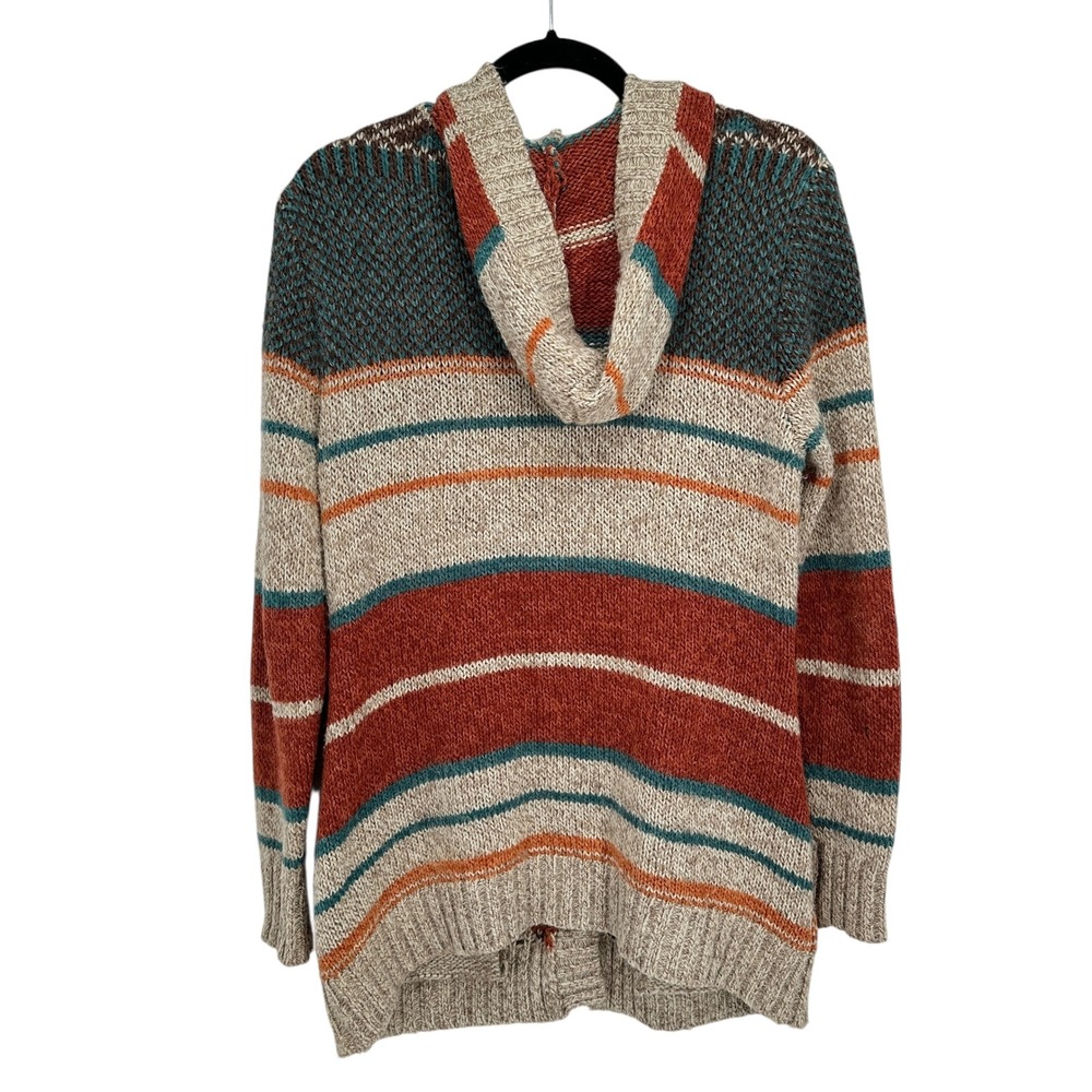 Royal Robbins Hooded Cardigan Sweater M Wool Blend Southwest Pattern - Picture 5 of 7